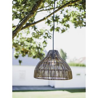 Rattanowa lampa zewnętrzna Bao naturalna 40cm